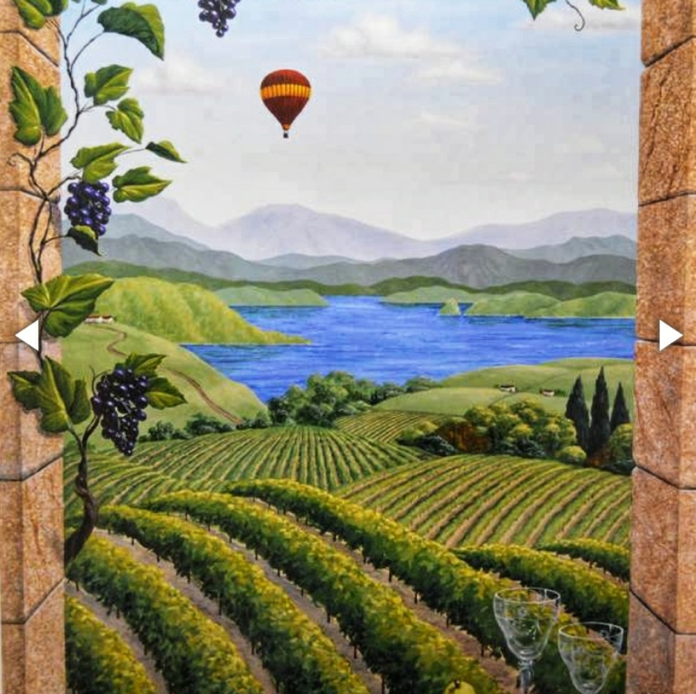 Dina Farris Signed Litho of Wine Country - Picture 2 of 5